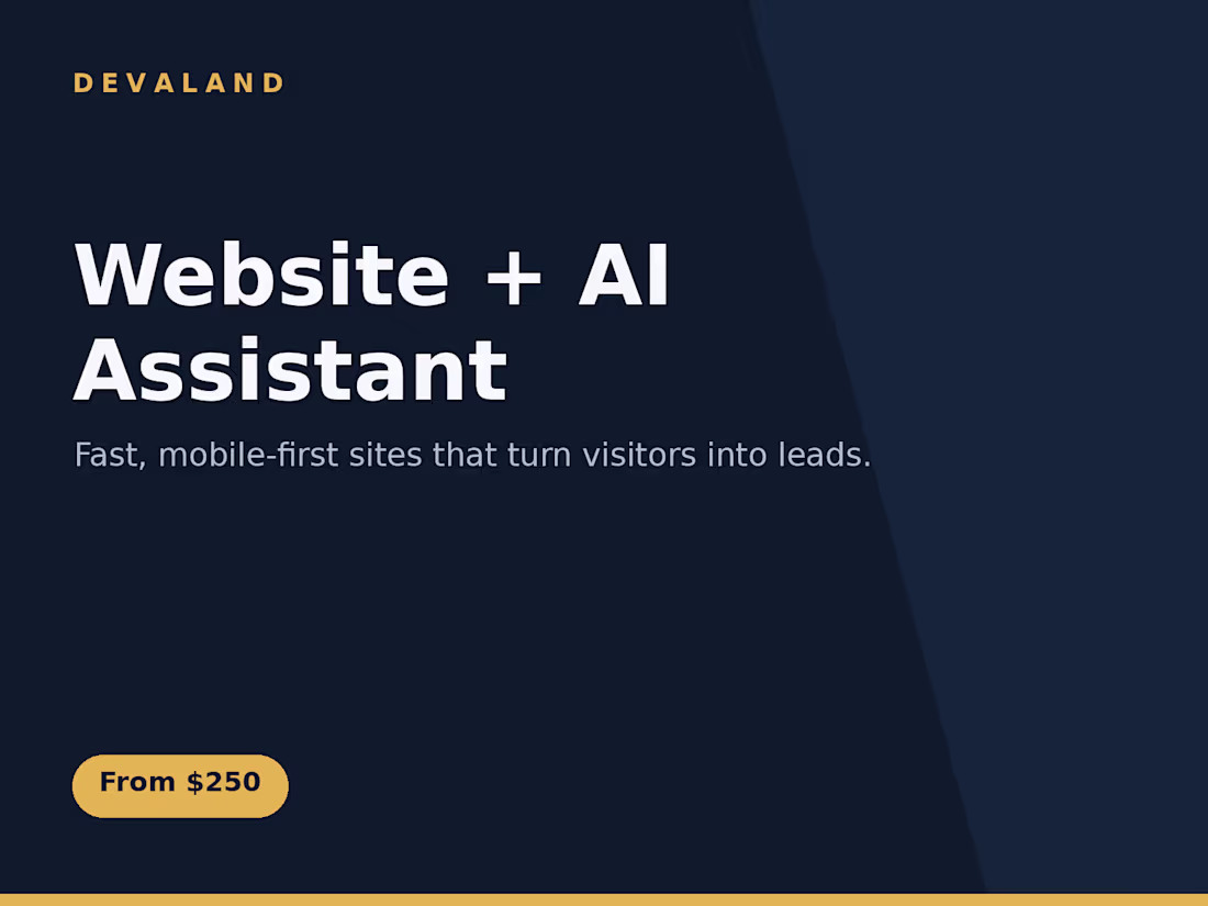 Cover image for Small Business Website with an AI Assistant