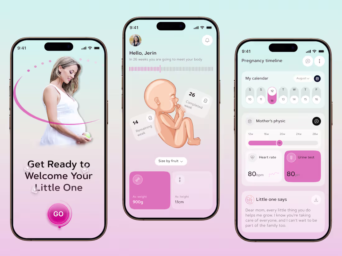 Cover image for Pregnancy And Period Tracker Mobile App Design
