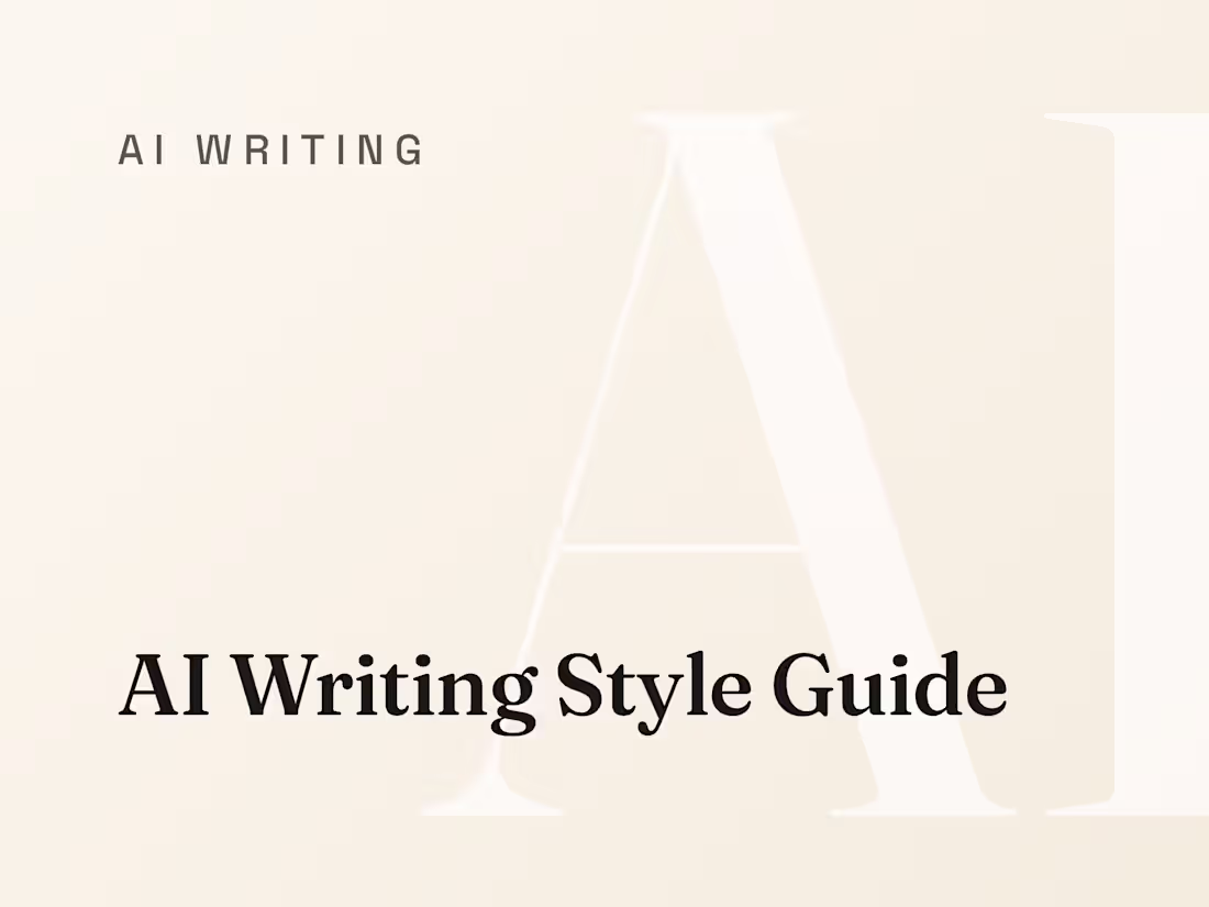 Cover image for AI Writing Style Guide: Drafts That Sound Like You