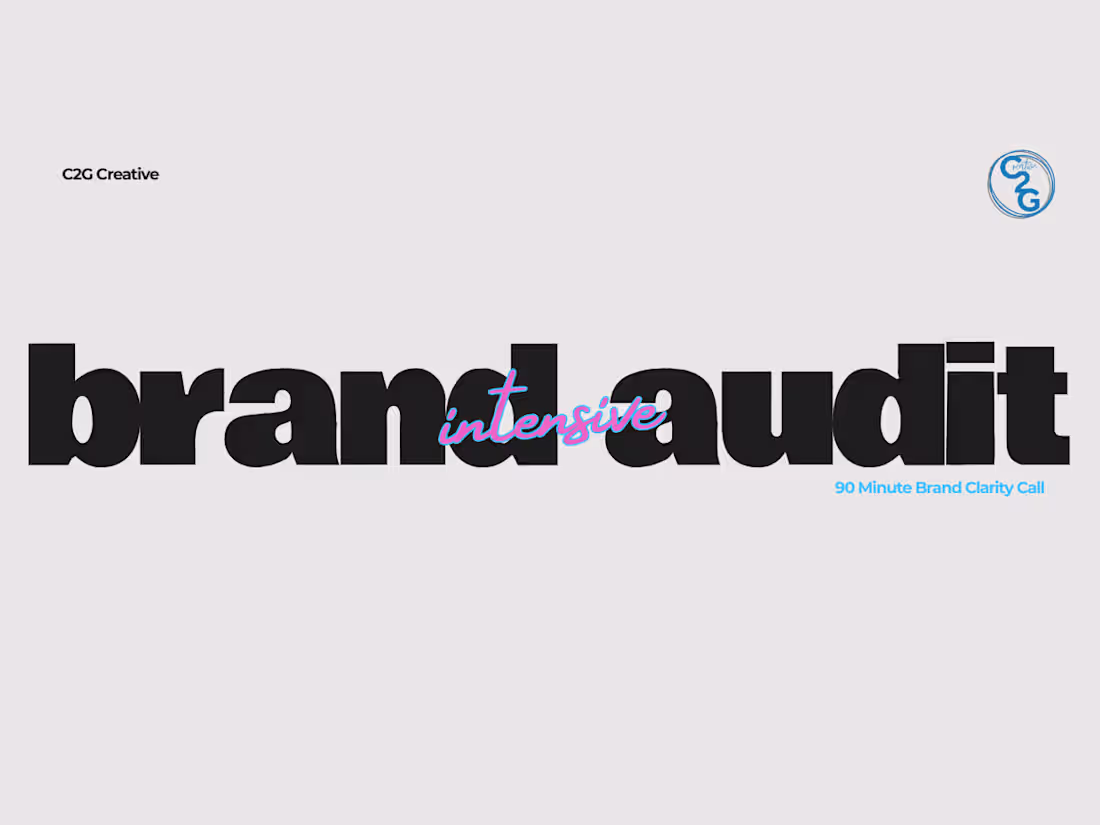Cover image for brand audit intensive