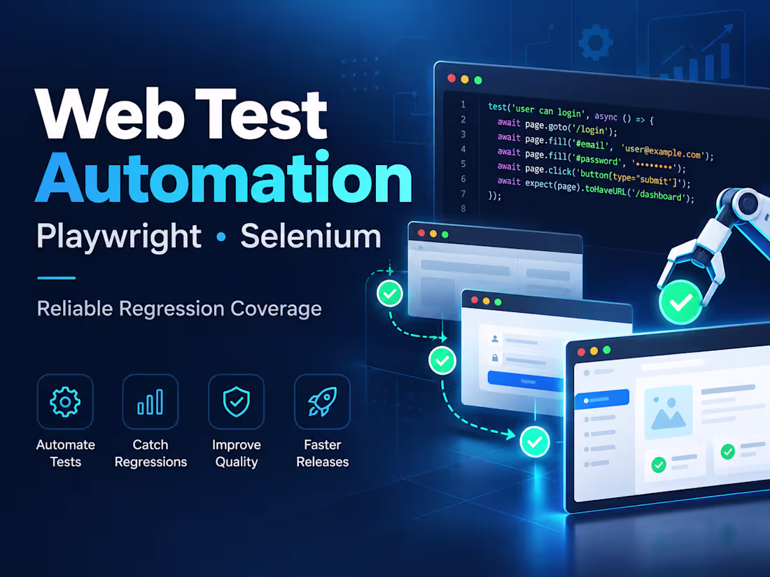 Cover image for Web Test Automation with Playwright or Selenium