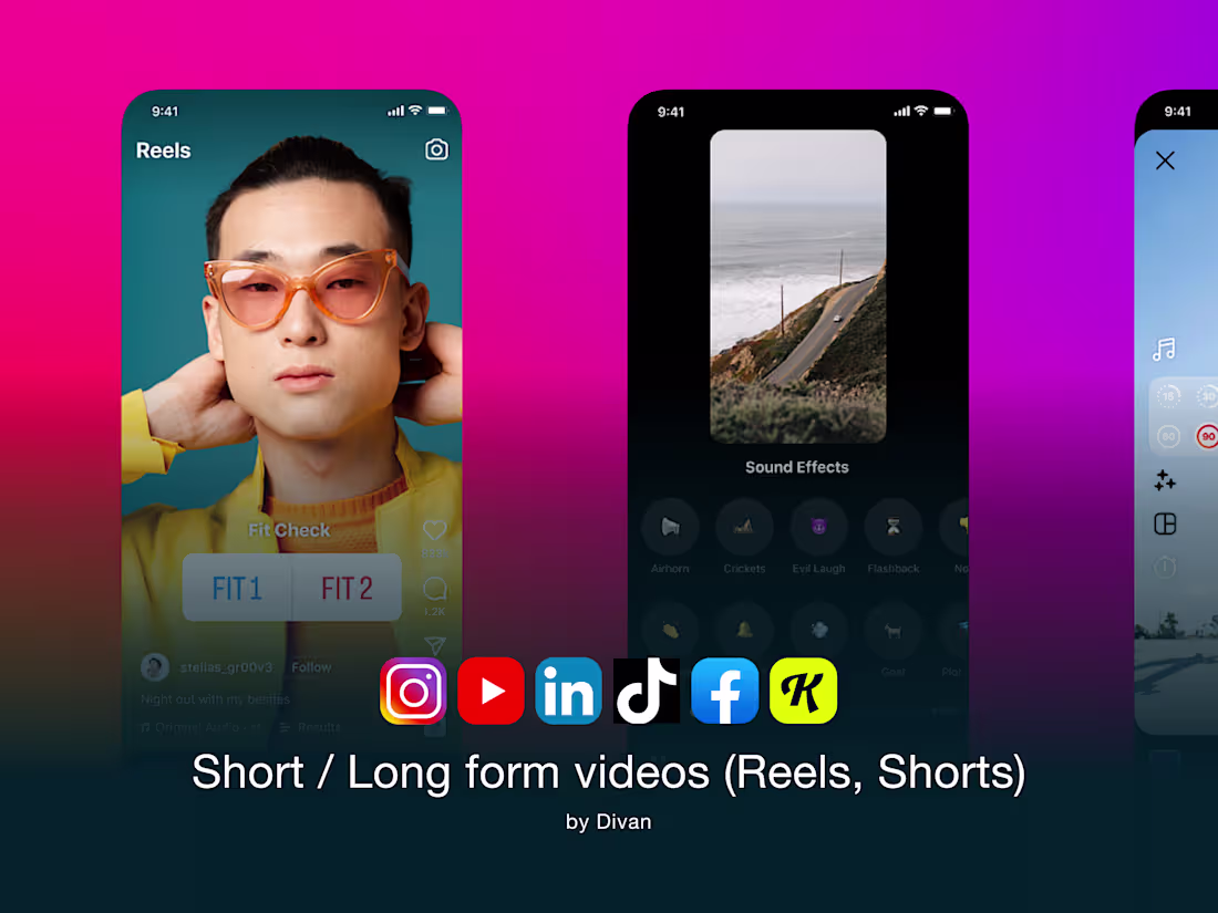 Cover image for Short form & Long form videos (Reels, Shorts)