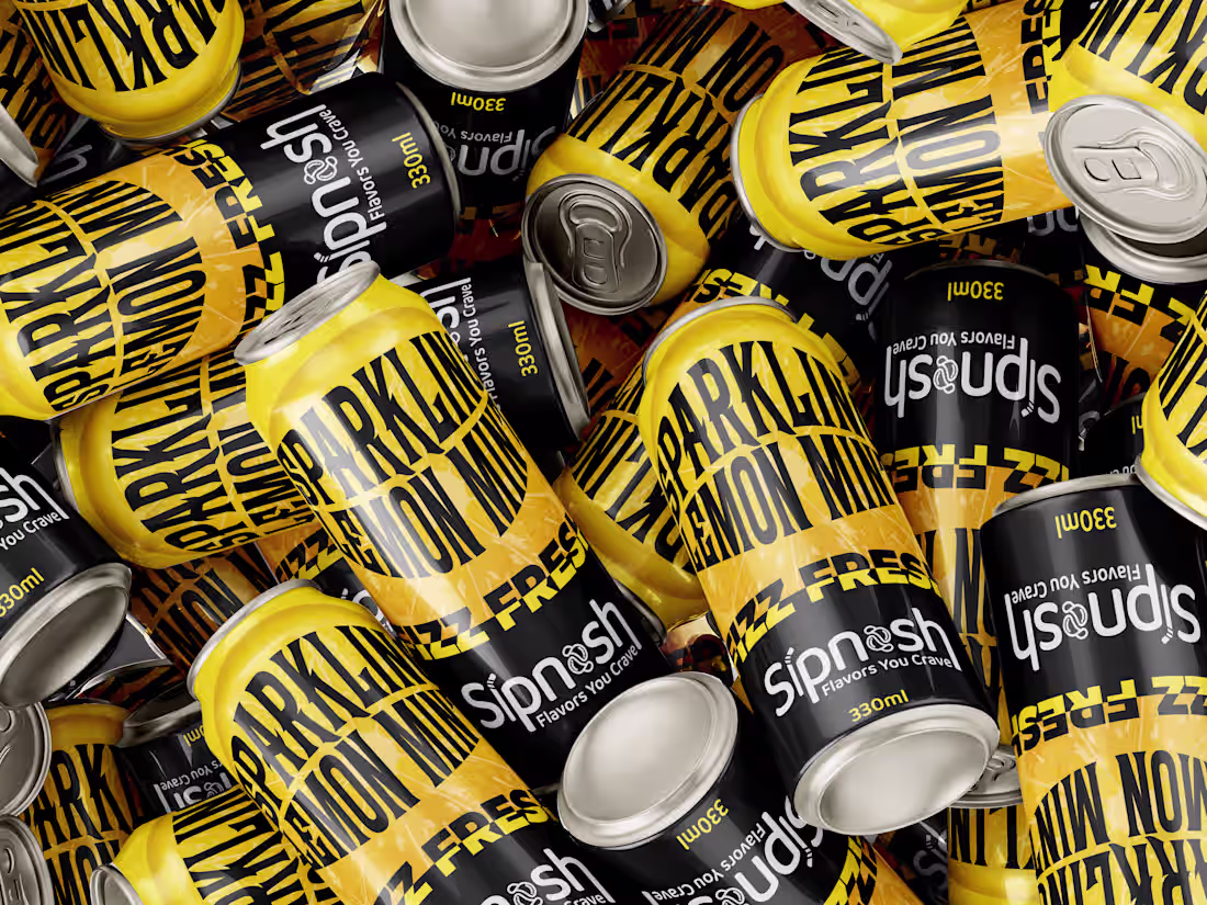 Cover image for Sparkling Lemon Mint Can & Carrier Packaging Design