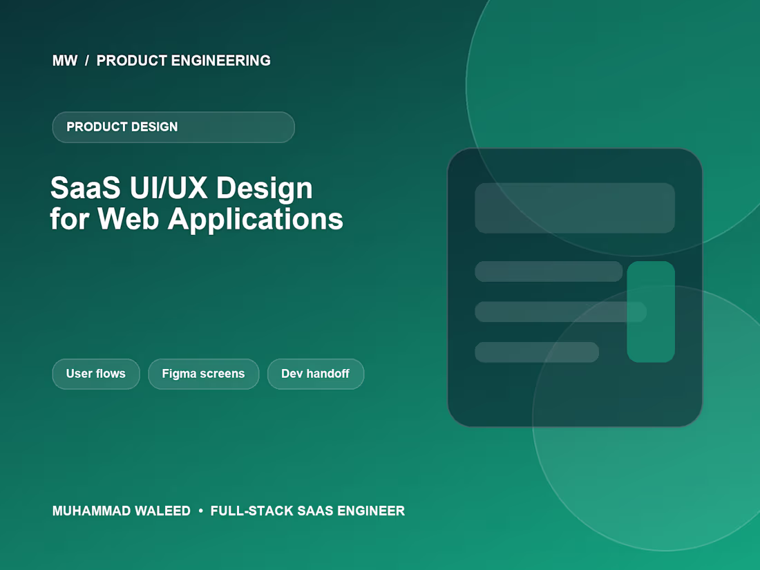 Cover image for SaaS UI/UX Design for Web Applications
