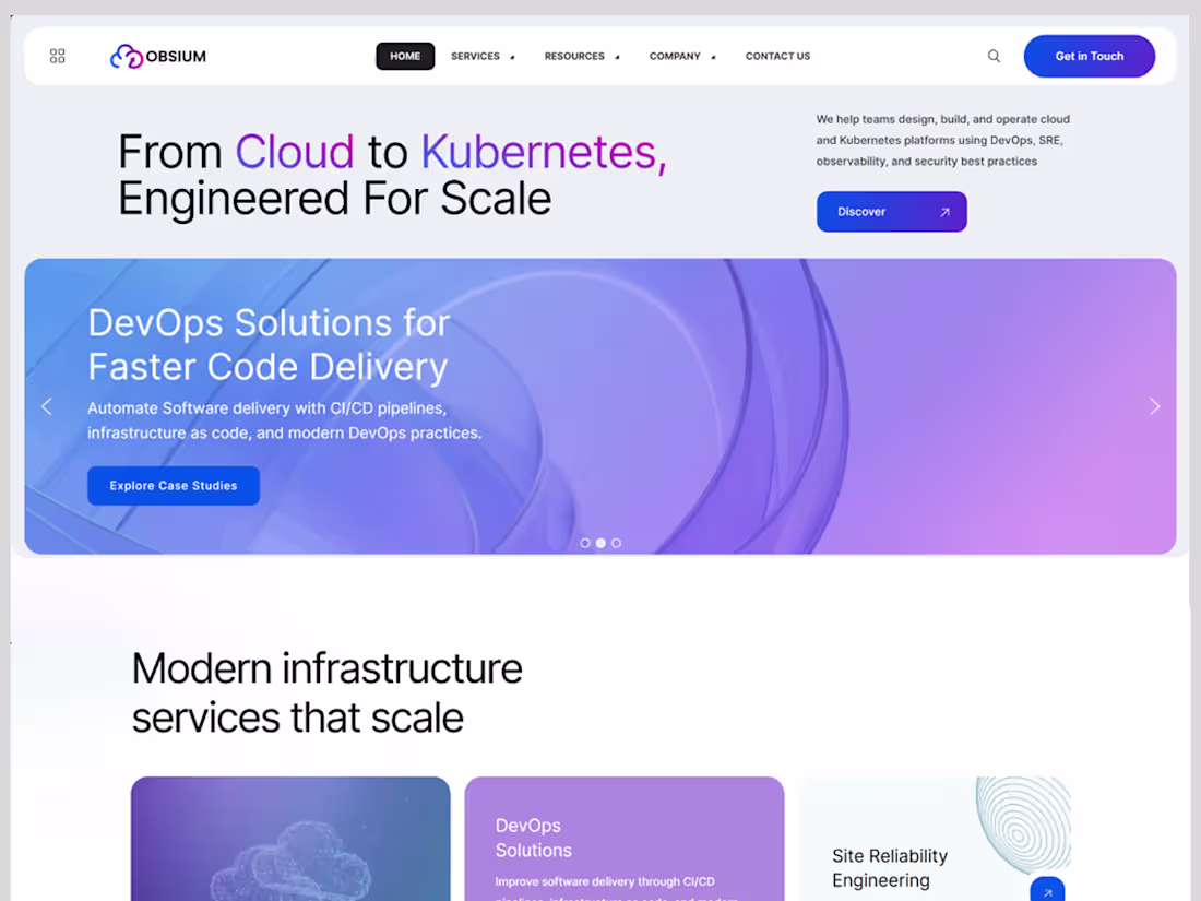 Cover image for Obsium: Cloud Platform Branding & Website