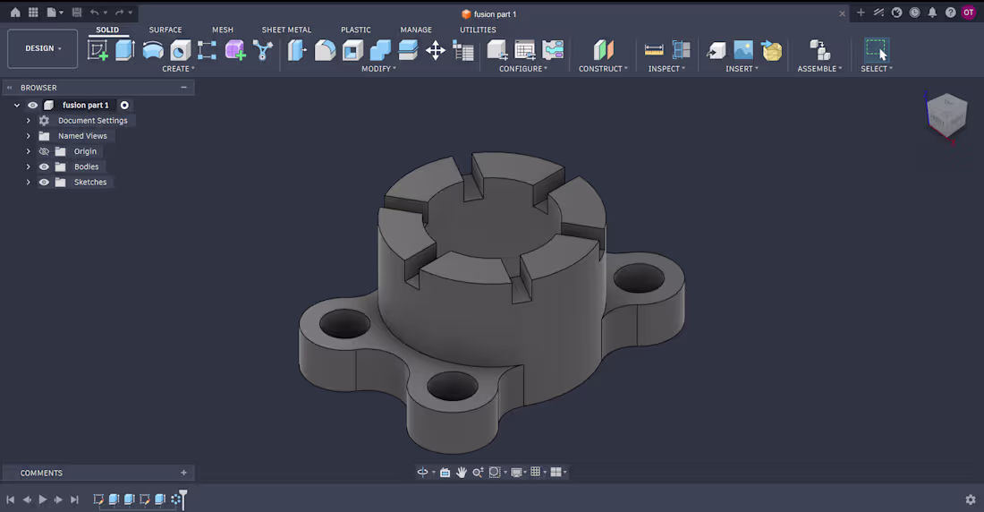 Cover image for 3D CAD MODELING-SLOTTED FLANGE /