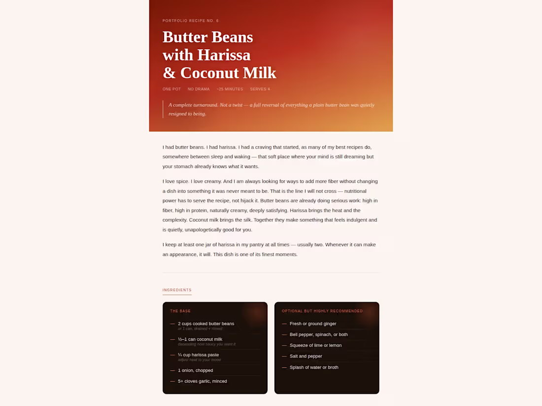 Cover image for Butter beans were never supposed