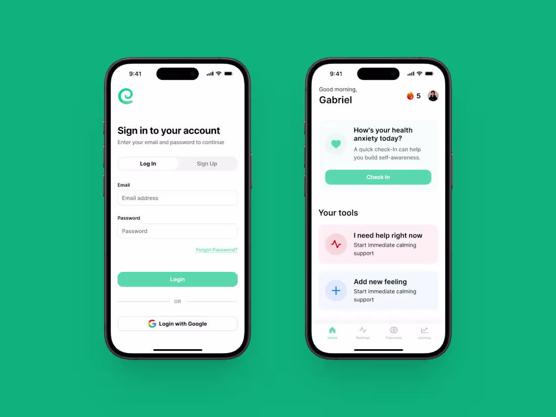 Cover image for App design for MindEase Anxiety App