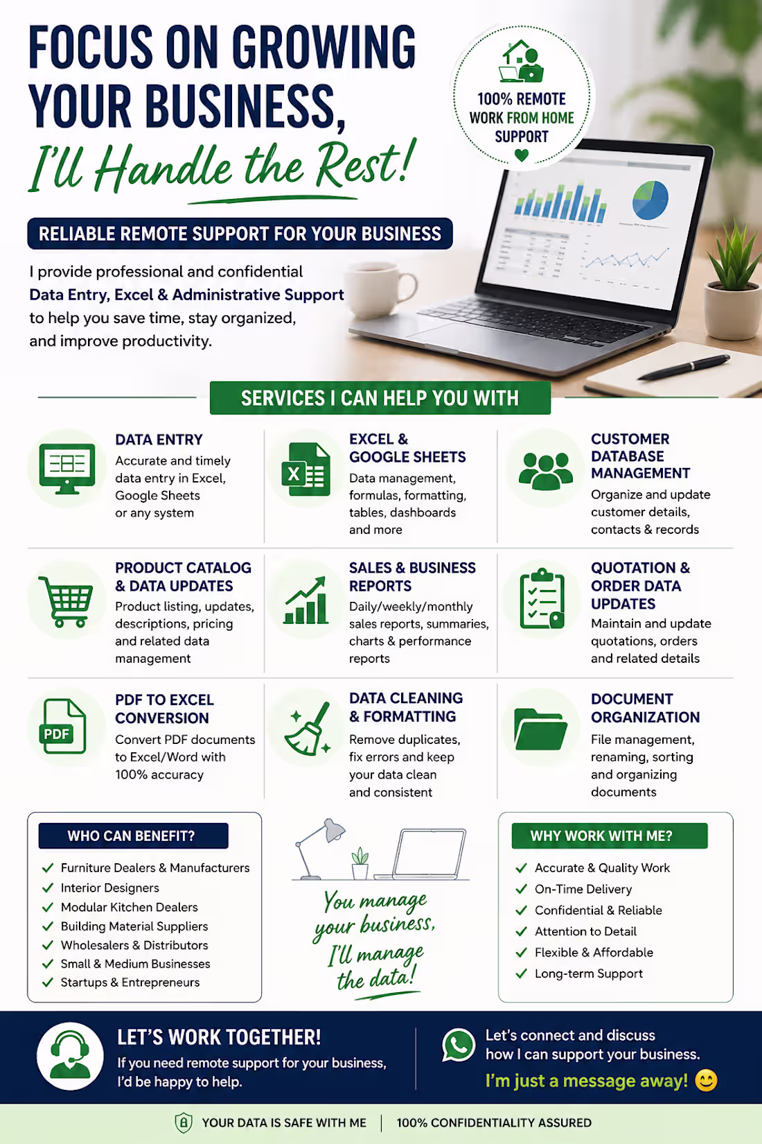 Cover image for Virtual Assistant & Data Operations Support
