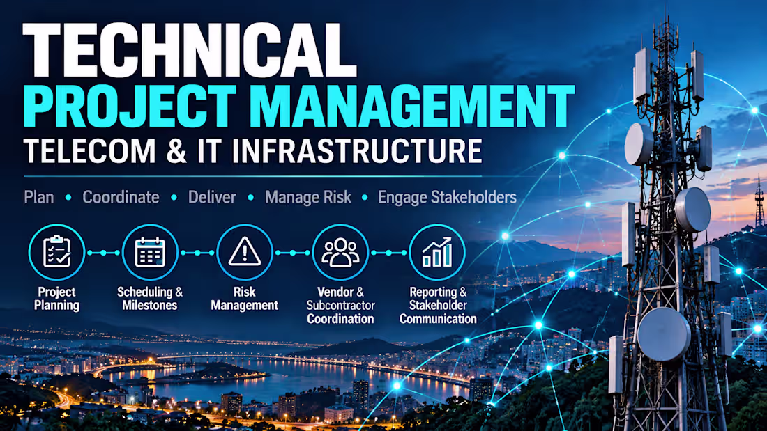 Cover image for Technical Project Management | Telecom & IT Infrastructure