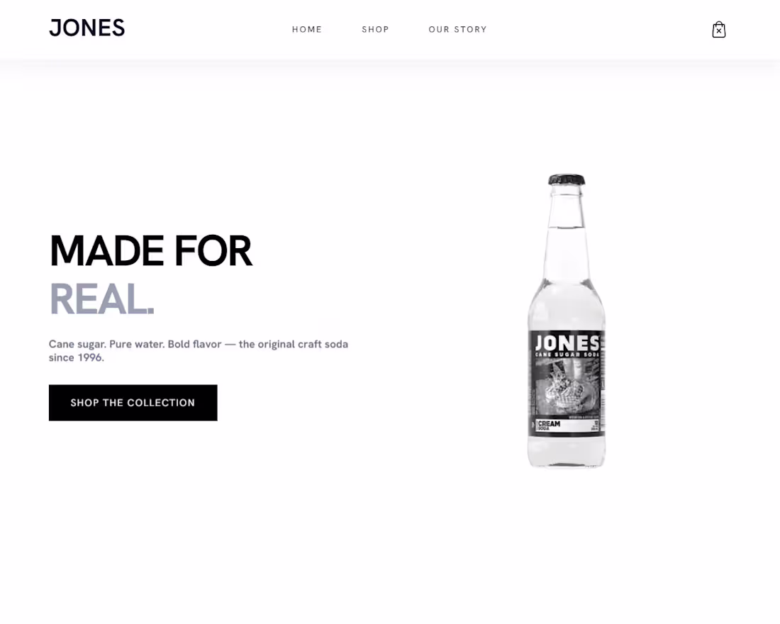 Cover image for Jones Soda — E-commerce Store