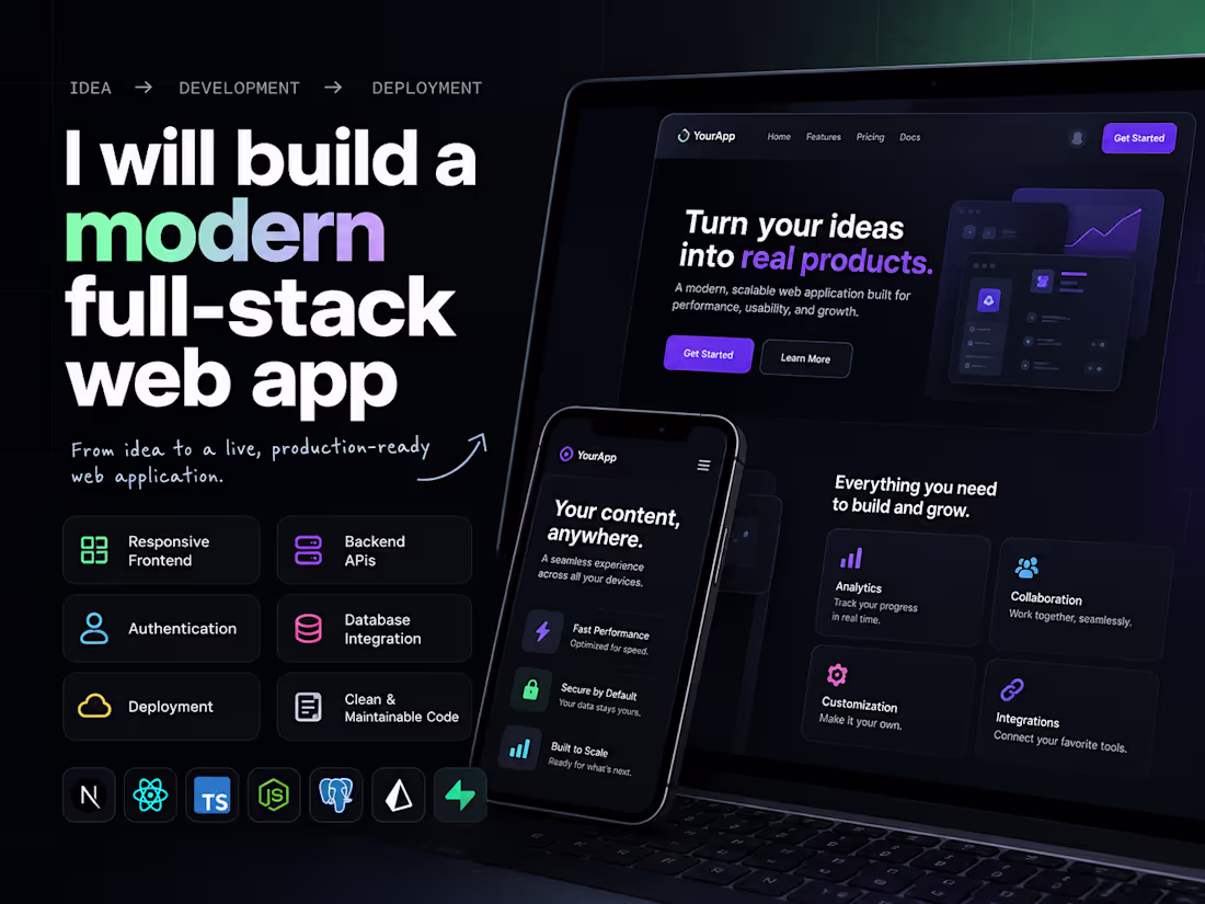 Cover image for I will build a modern full-stack web app