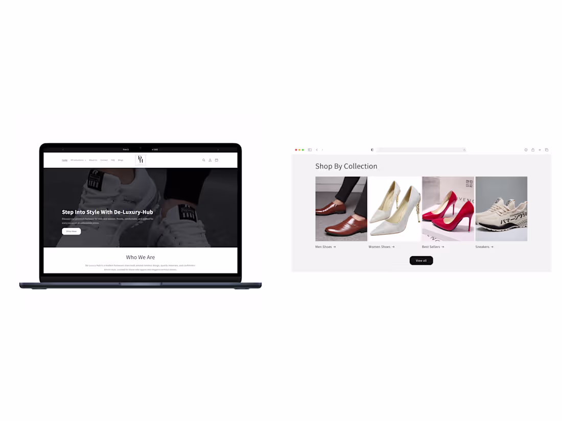 Cover image for SHOPIFY WEBSITE FOR A FOOTWEAR