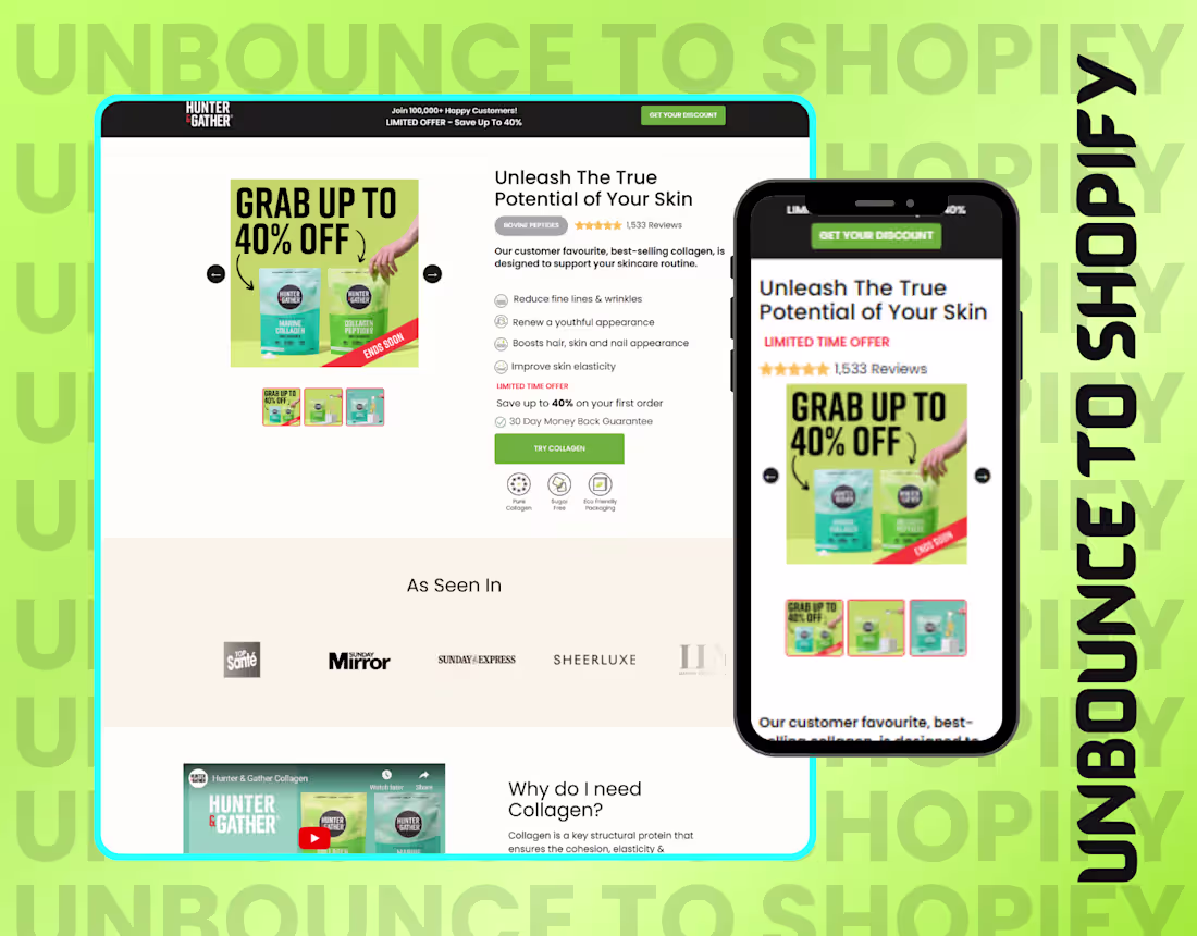 Cover image for Unbounce to Shopify Using Replo | Part 01