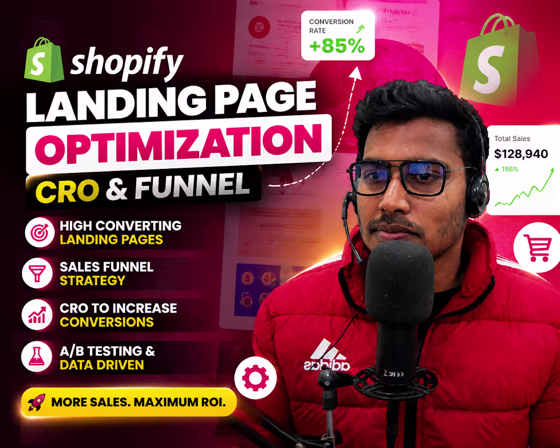 Cover image for Shopify Landing Page Optimization CRO and Funnel