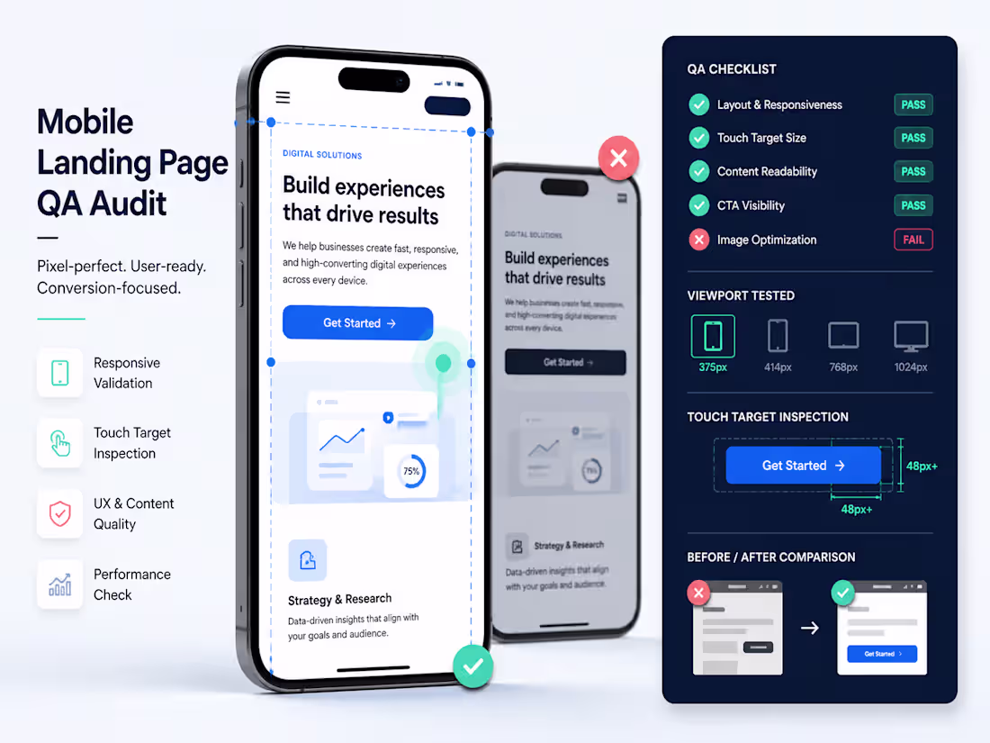 Cover image for Mobile Landing Page QA Audit
