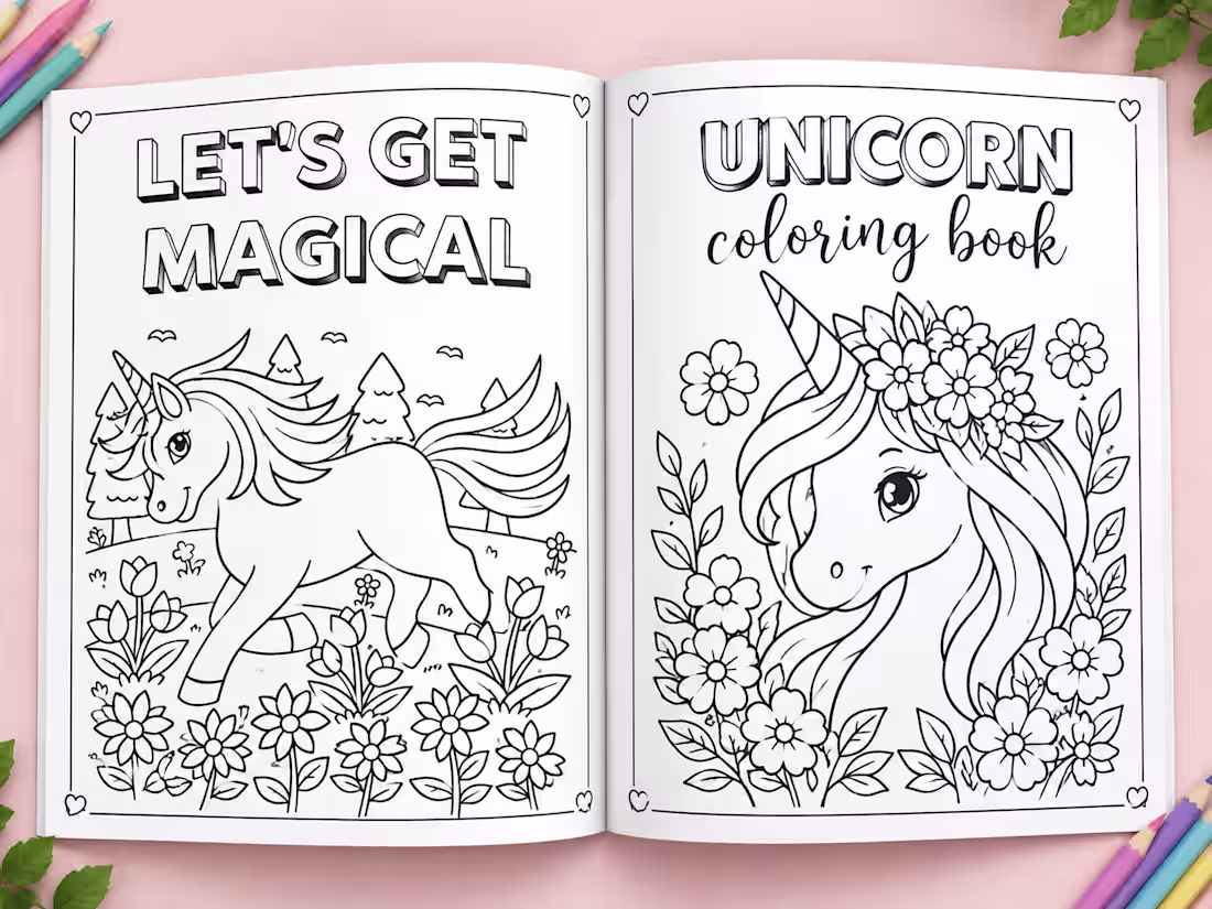 Cover image for Unicorn Coloring Page
Unicorn Dreamland Coloring