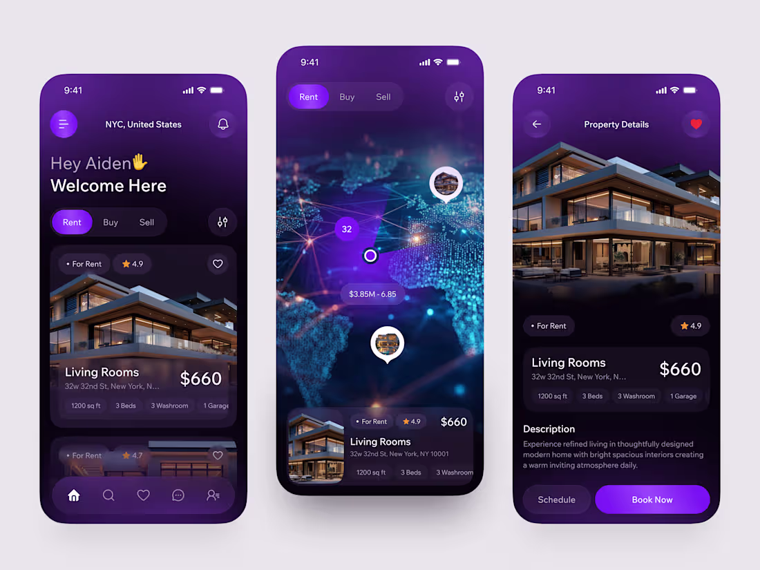 Cover image for Real Estate Mobile App UI

A