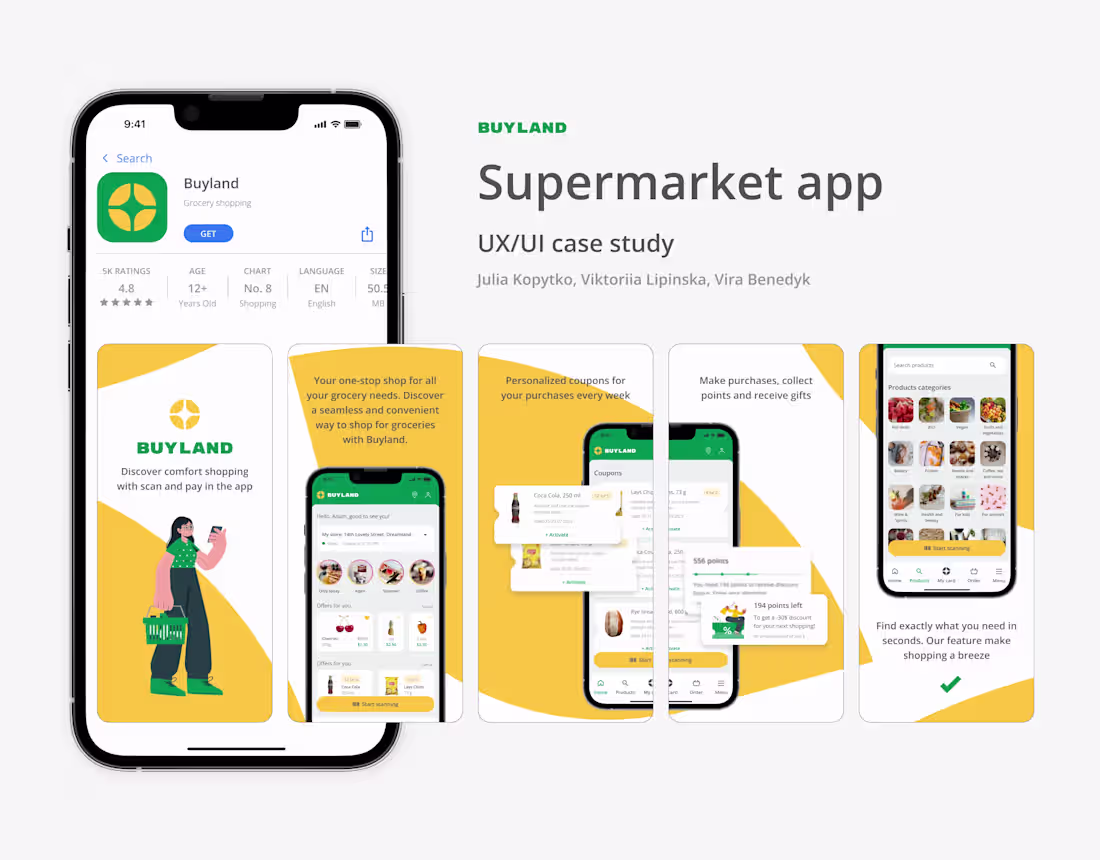 Cover image for Mobile app for supermarket (iOS/Android) | case study