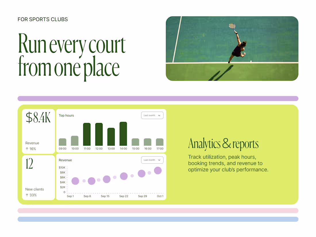 Cover image for Booking a sports court often