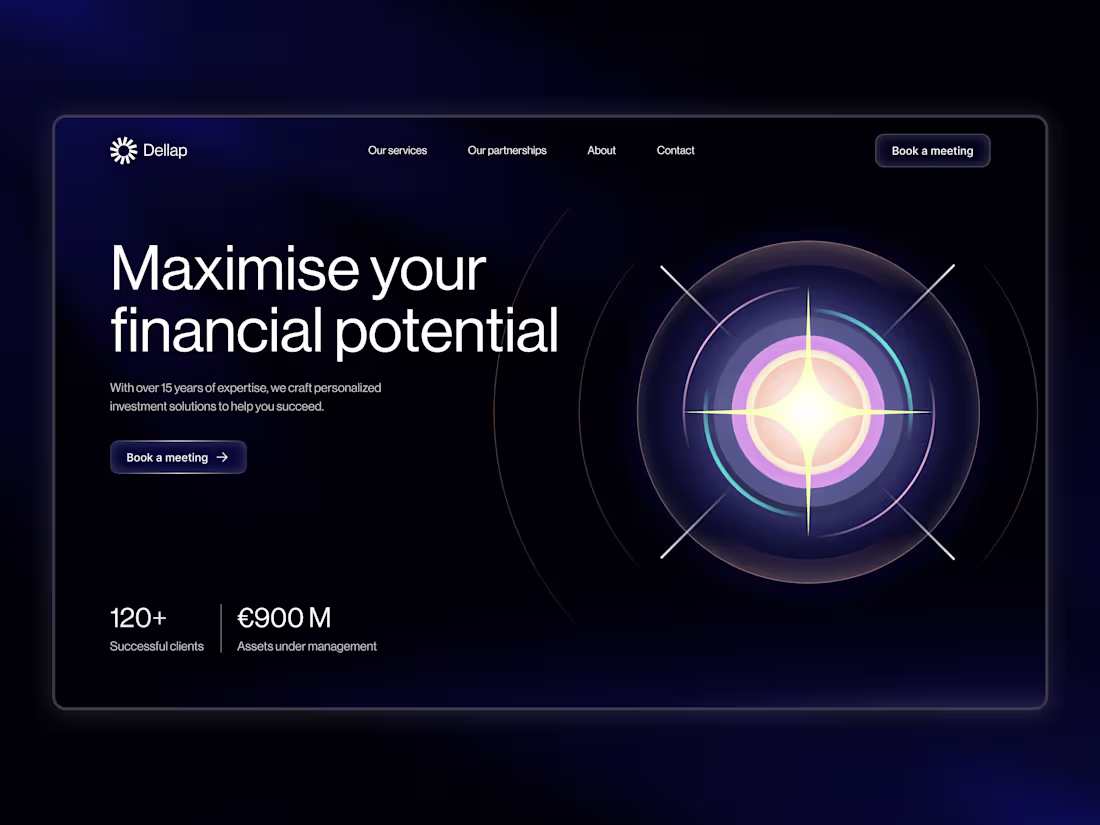 Cover image for Investment FinTech Framer Design & Development | Dellap