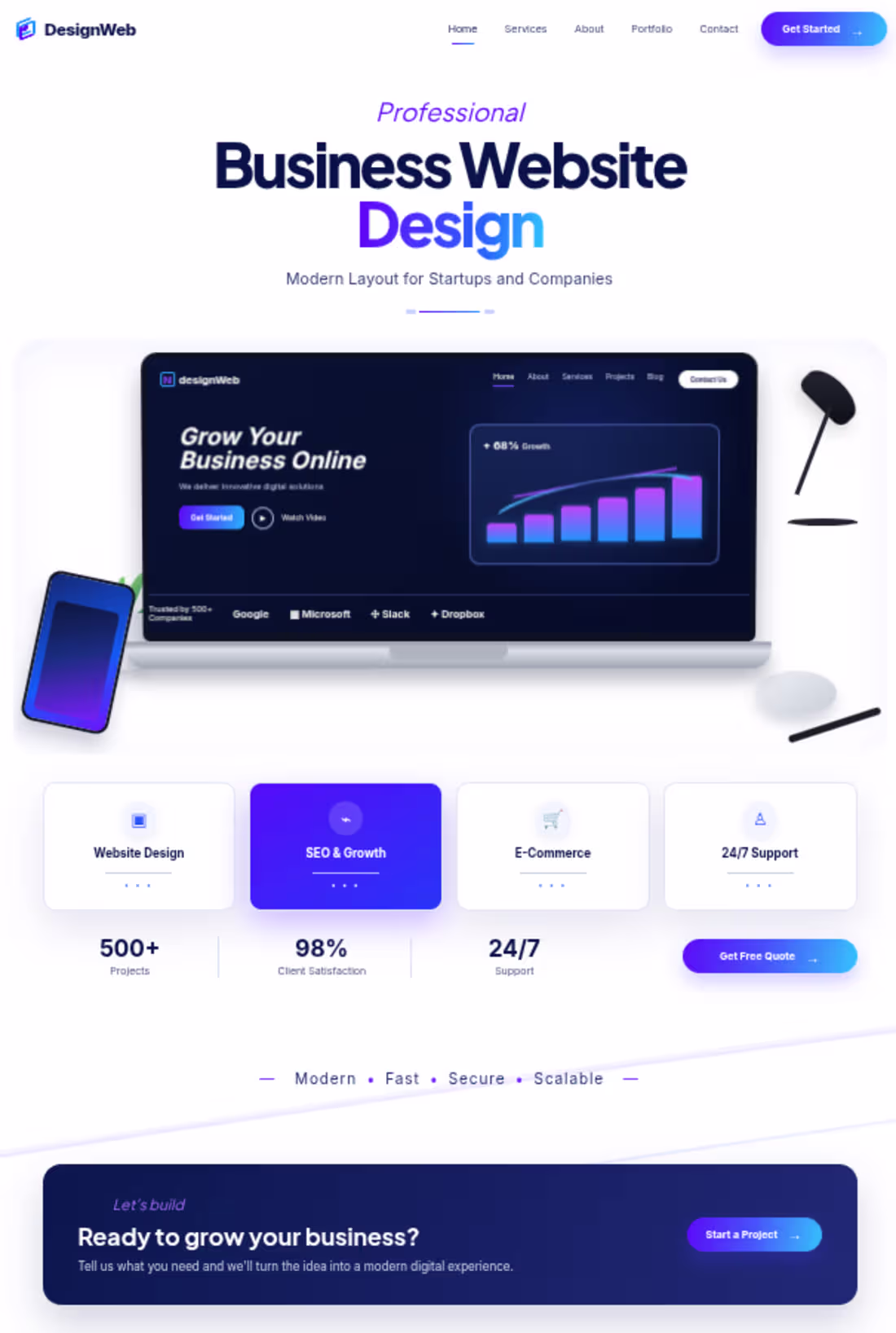 Cover image for DesignWeb Landing Page