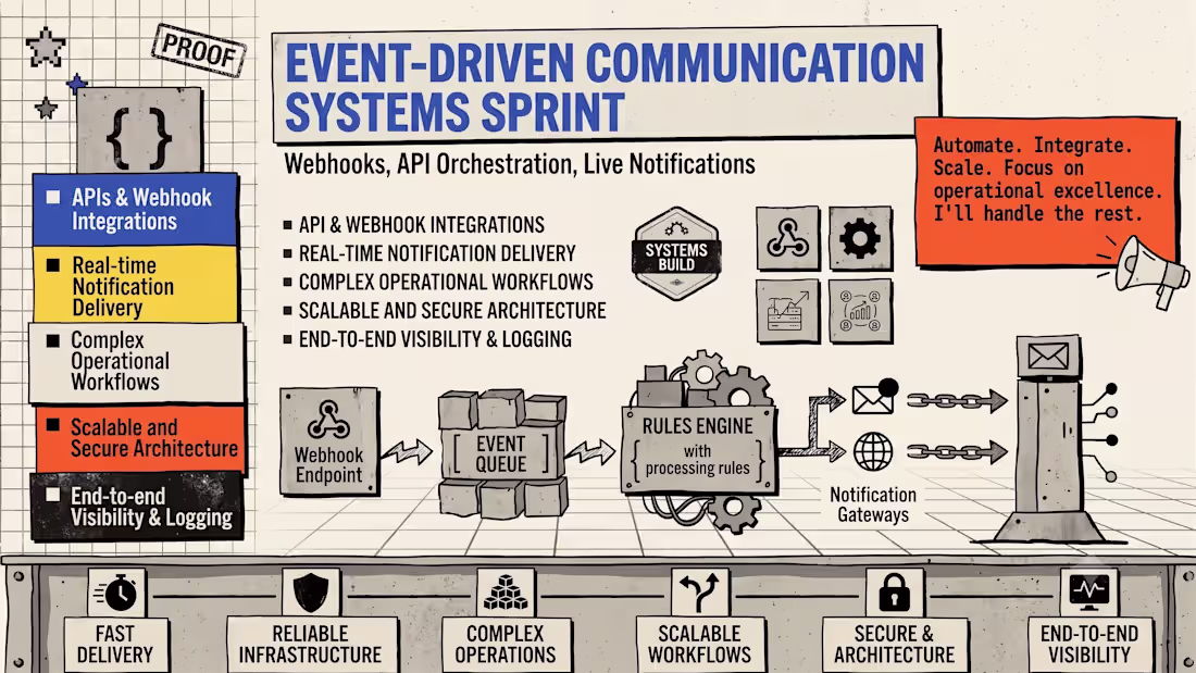 Cover image for Event Driven Communication System Sprint