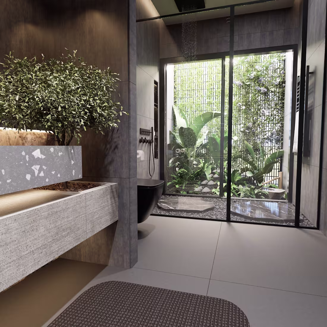 Cover image for A contemporary bathroom interior designed