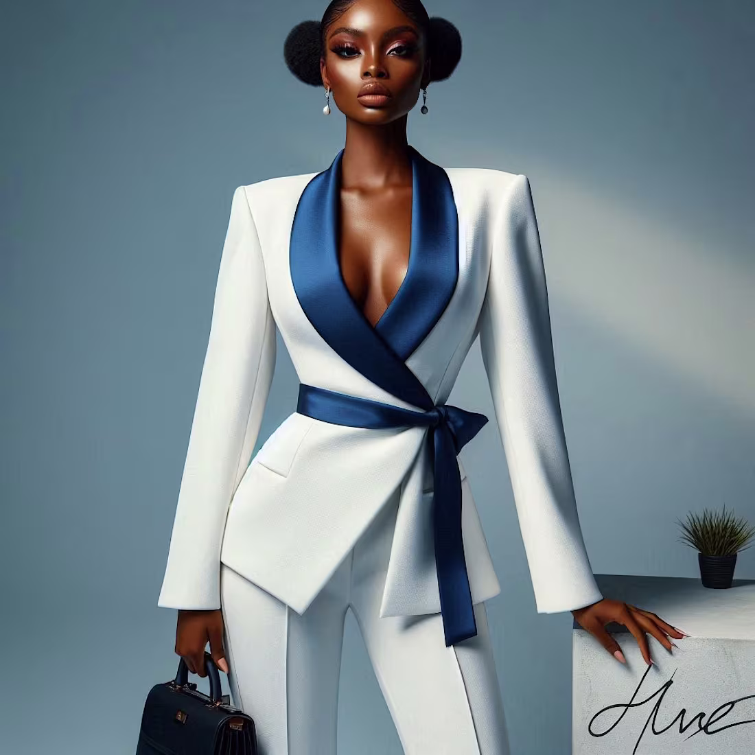 Cover image for Azure Authority — Tailored Grace. Modern Power A high-resolu...