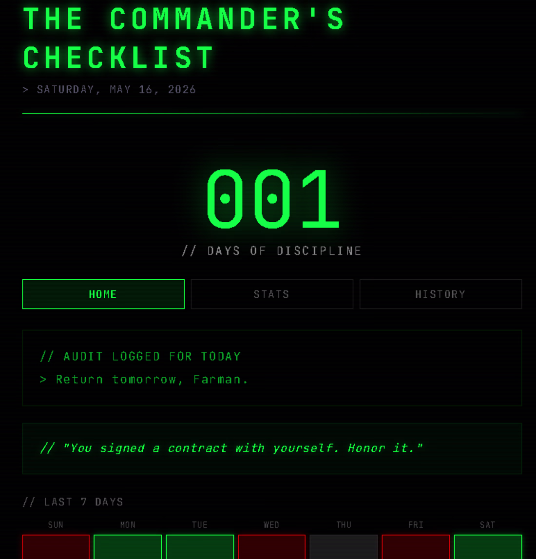 Cover image for Master Daily Discipline with Commander’s Checklist Tracker