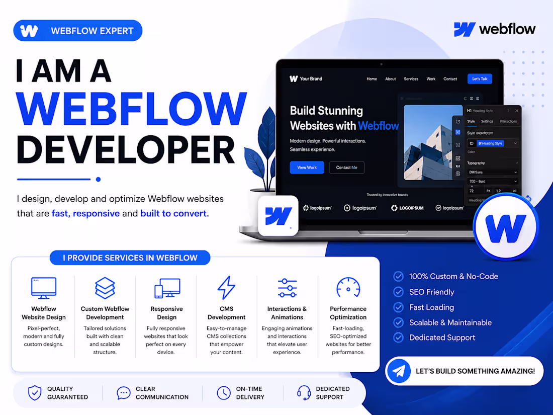 Cover image for Modern Webflow Website Design & High-Converting Development