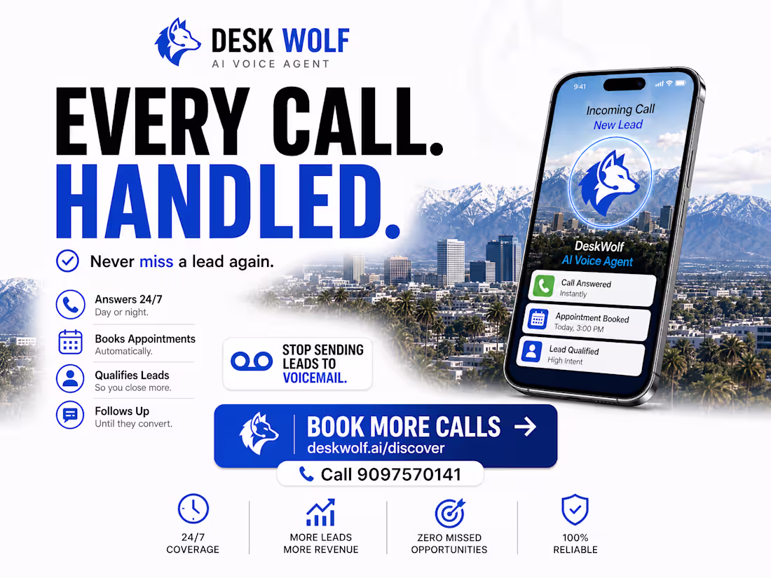 Cover image for Launch creative for DeskWolf's AI