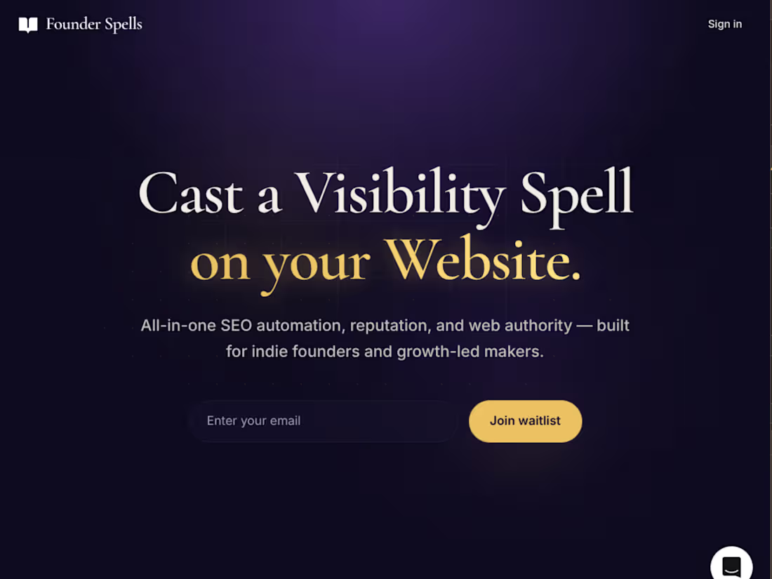 Cover image for Founder Spells: An all-in-one SEO