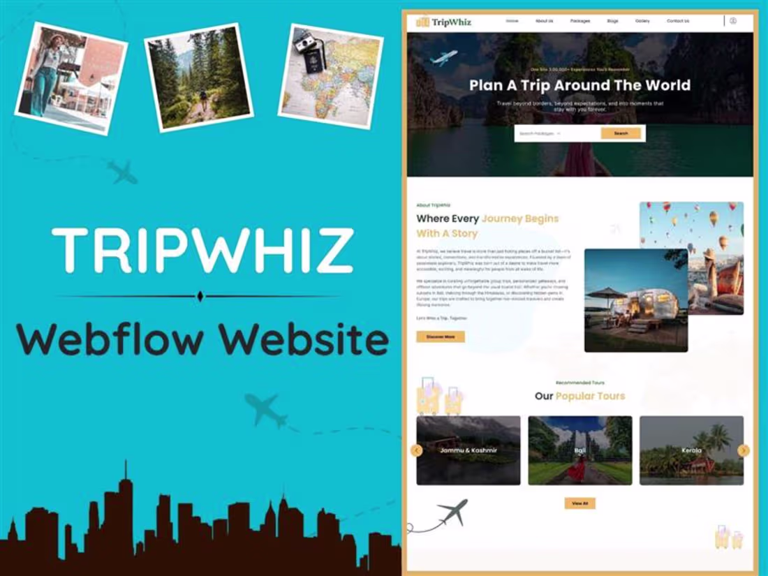 Cover image for Trip Whiz | Webflow Website