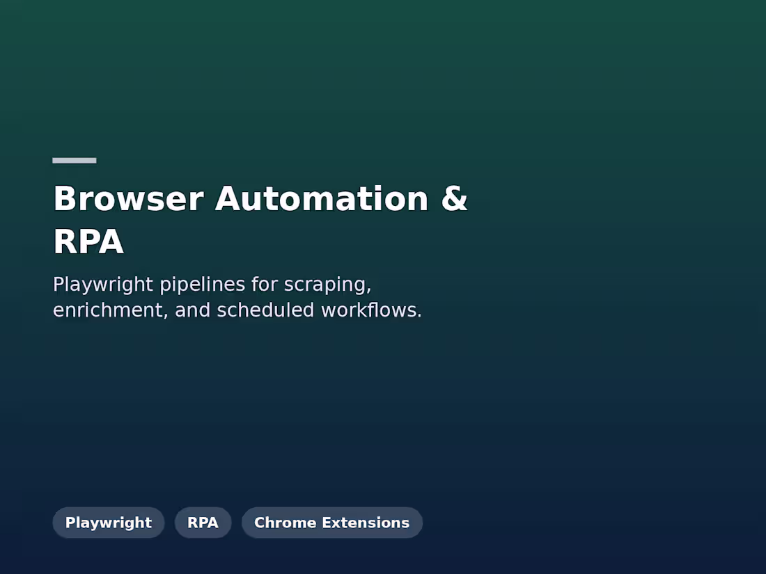 Cover image for Browser Automation & RPA