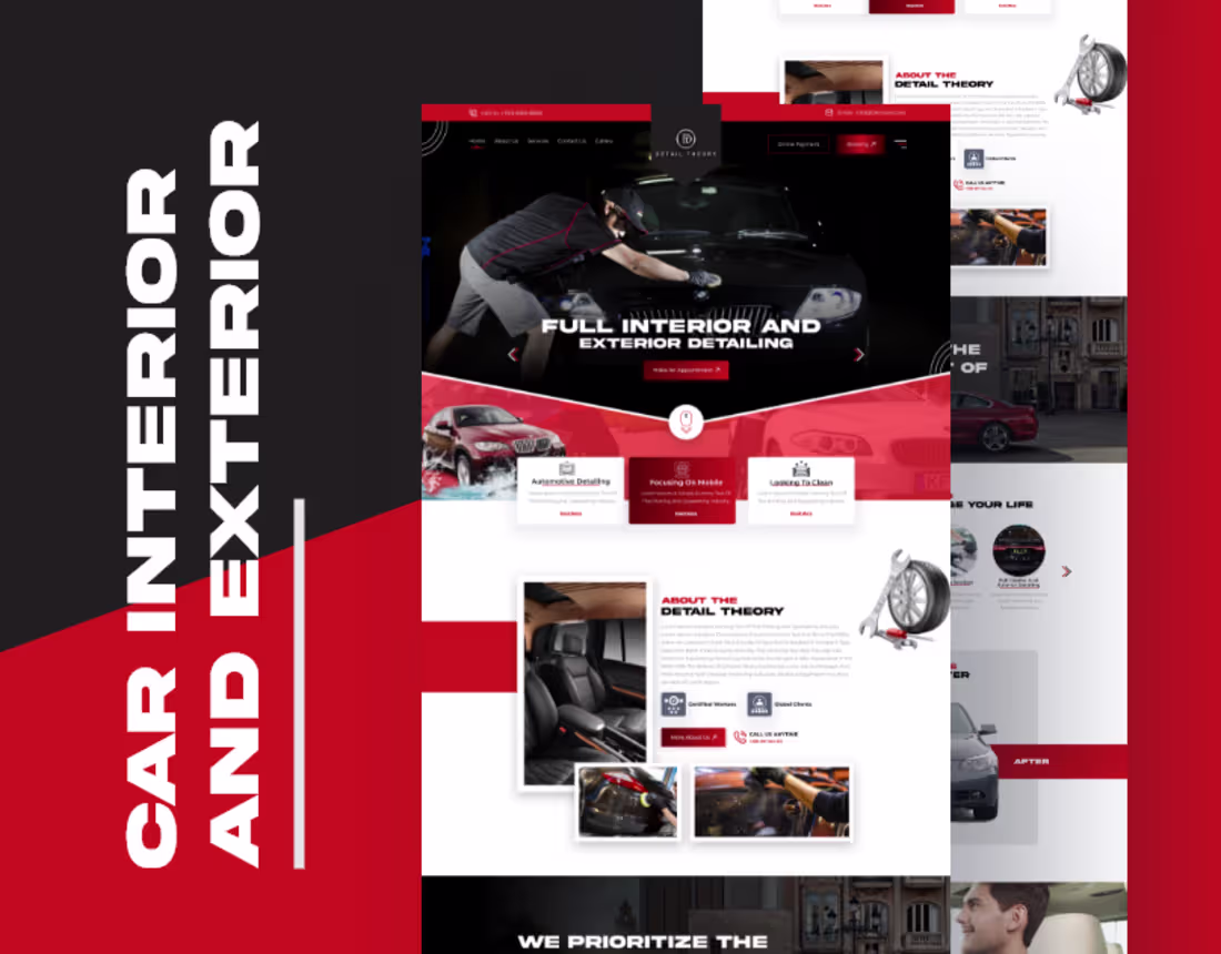 Cover image for Car Exterior Website