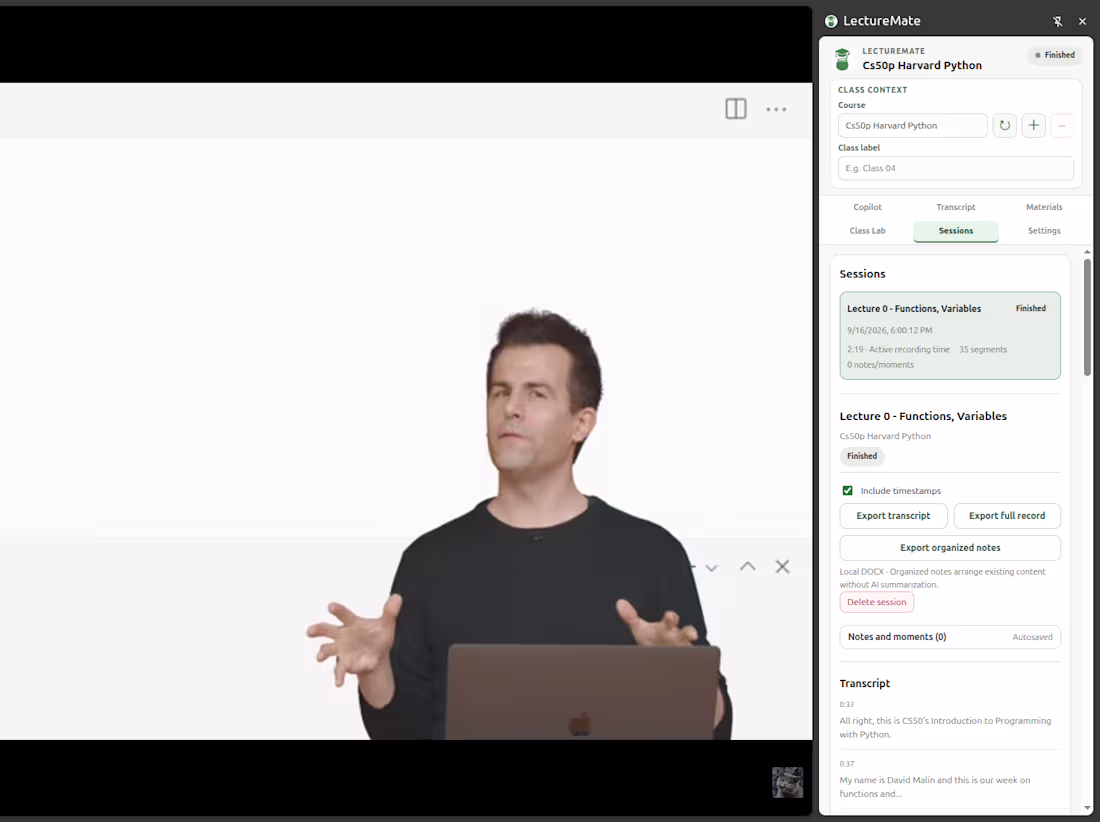 Cover image for LectureMate — AI-Powered Live Lecture Assistant