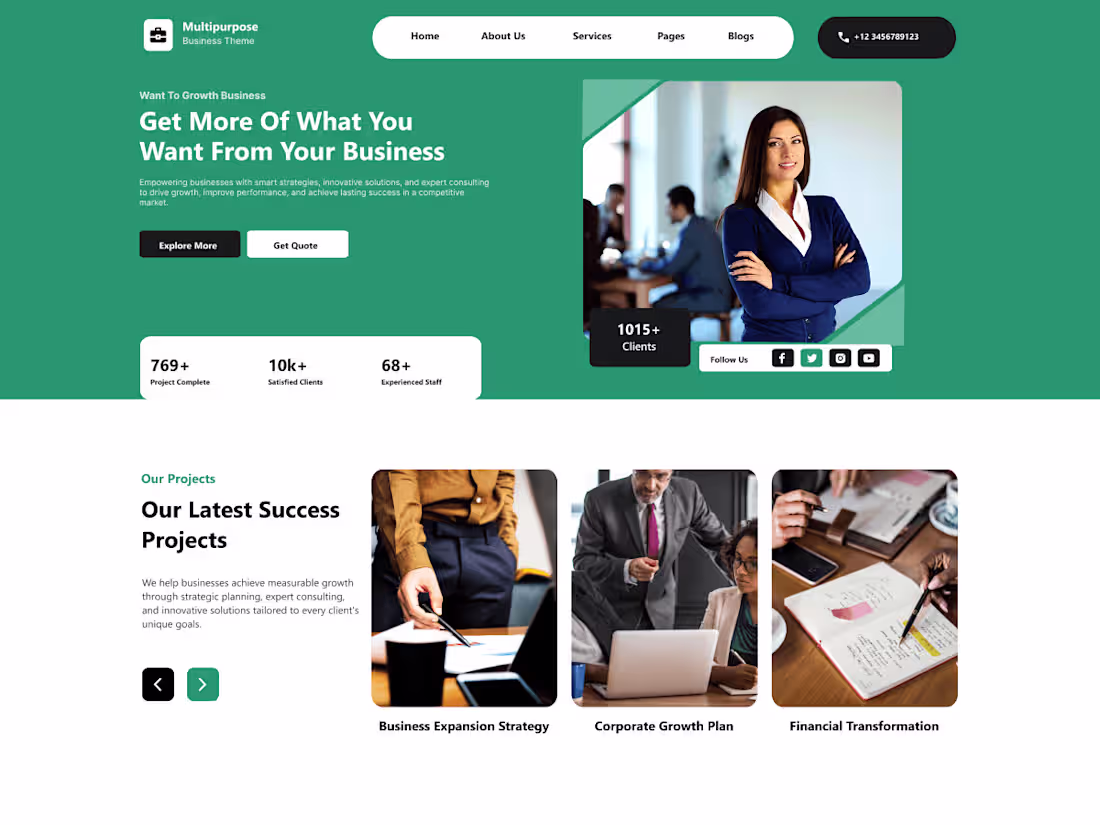 Cover image for #Multipurpose Business Website: Built to