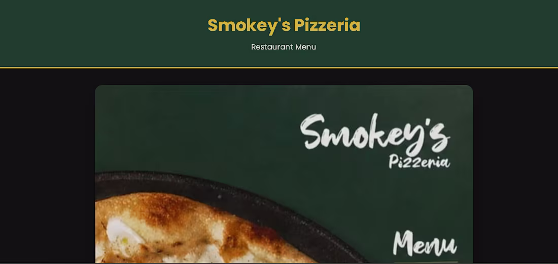 Cover image for Here is a restaurant menu