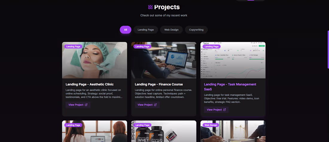 Cover image for Self Projects Page Web App