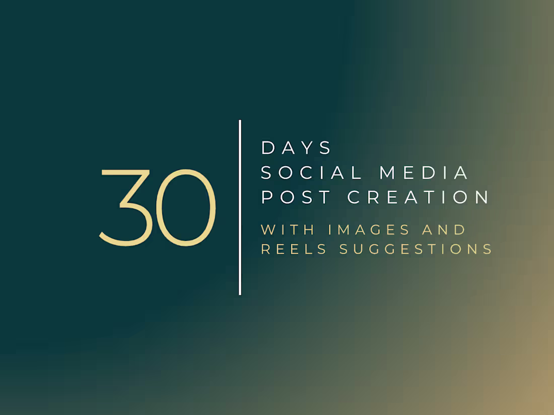 Cover image for 30 Days Social Media Post Creation