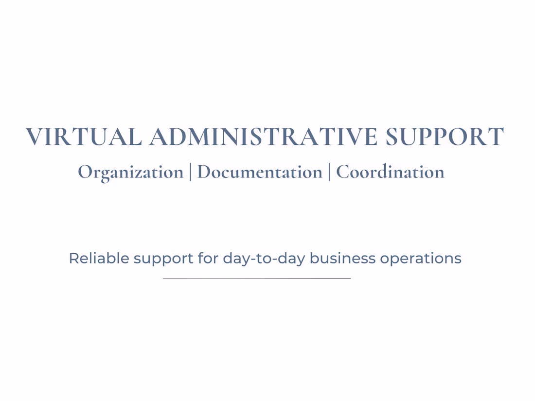 Cover image for Virtual Administrative Support