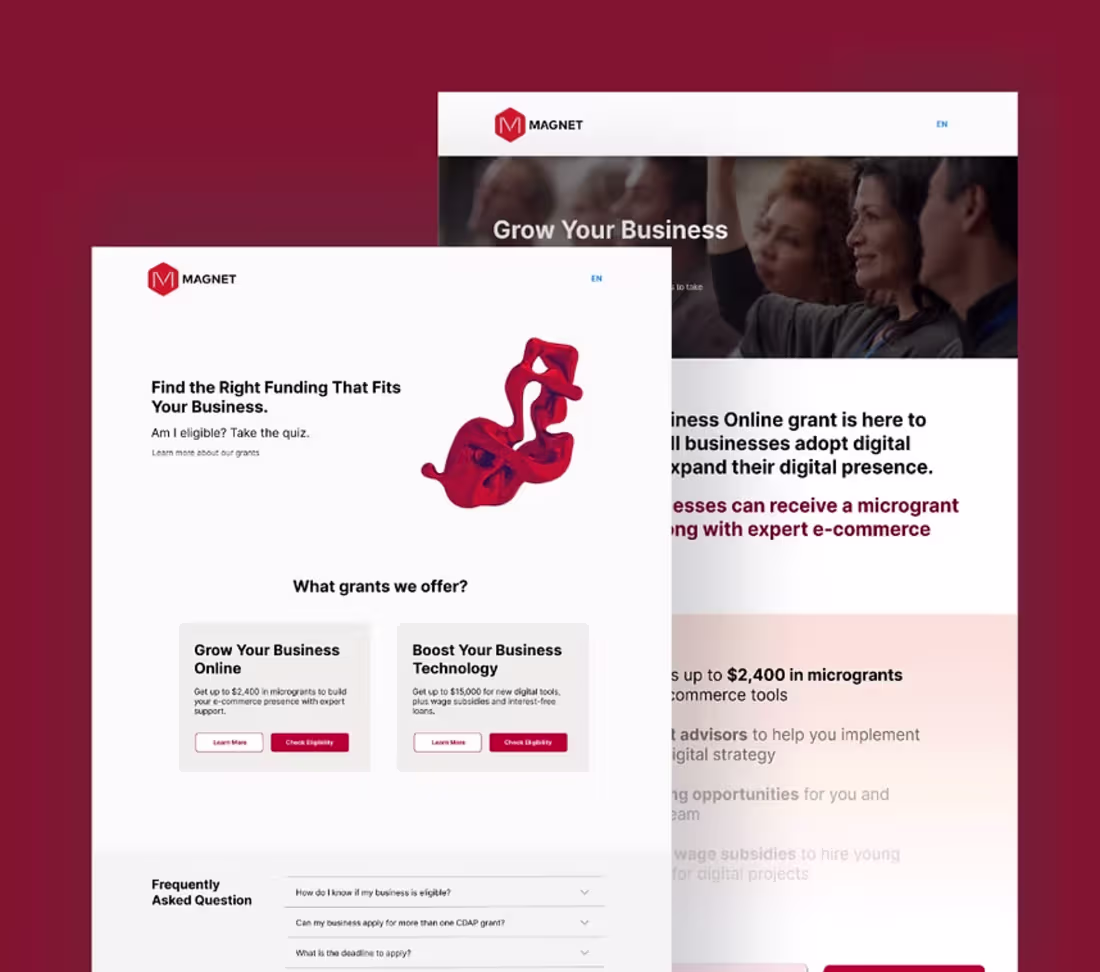 Cover image for Magnet CDAP - Government Grant Website Redesign