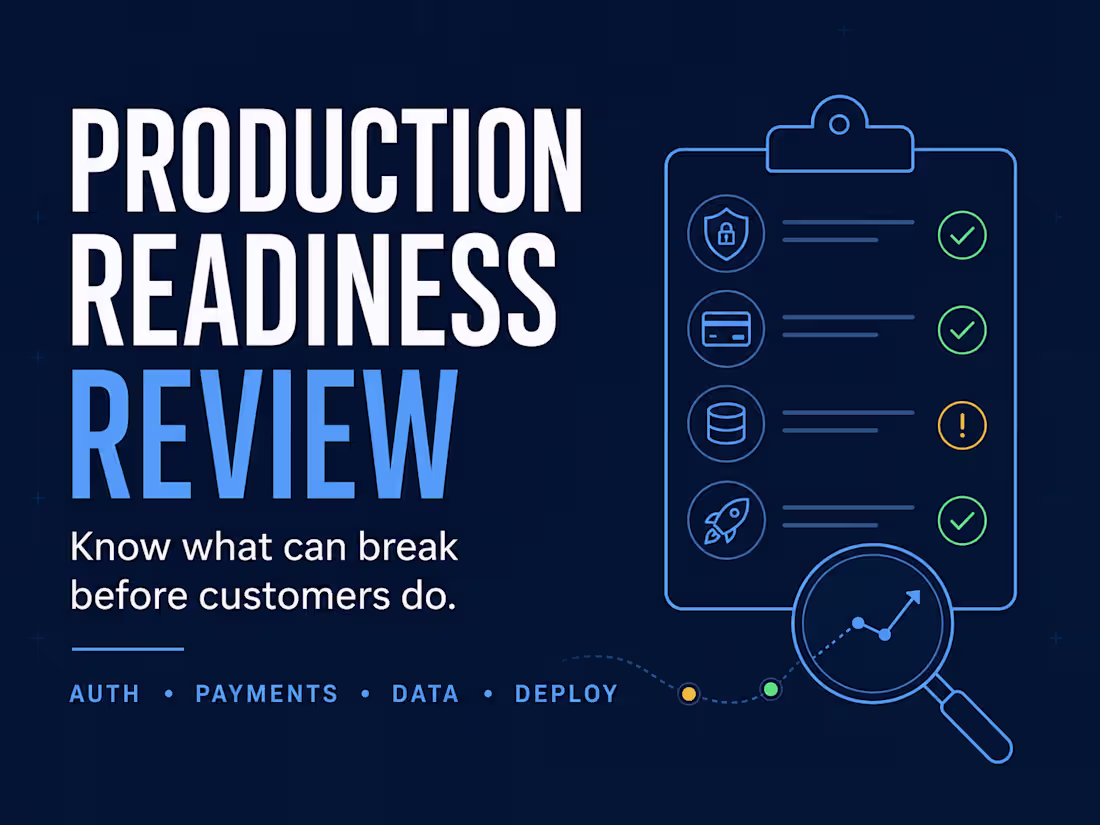 Cover image for I’ll review your app’s production readiness