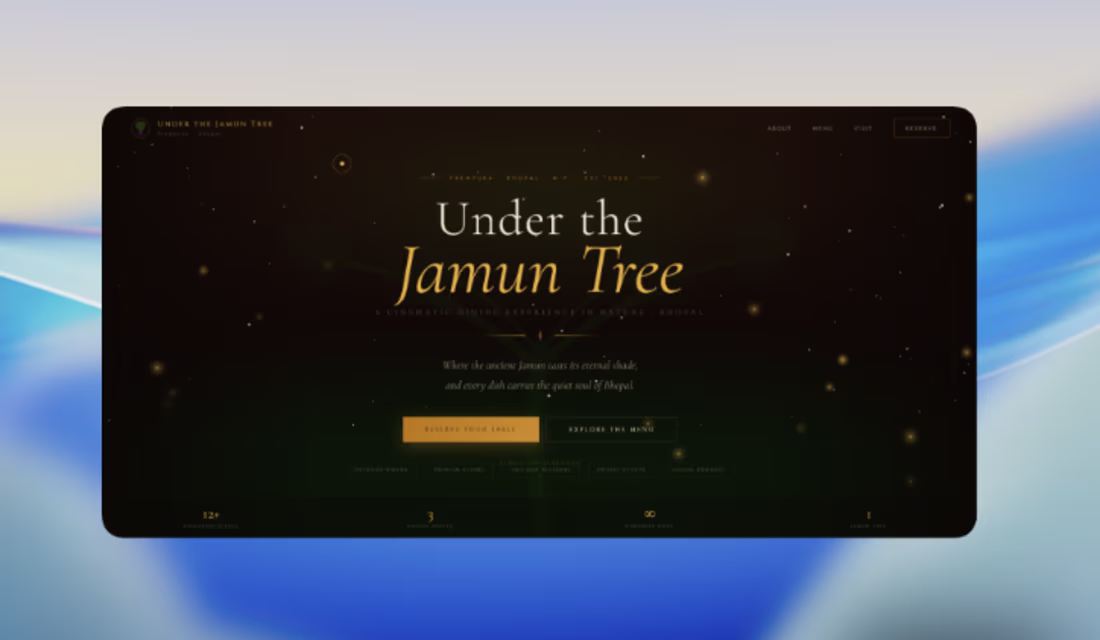 Cover image for Premium Restaurant Website with Cinematic Animations