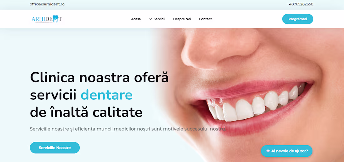 Cover image for Custom website for dental clinic