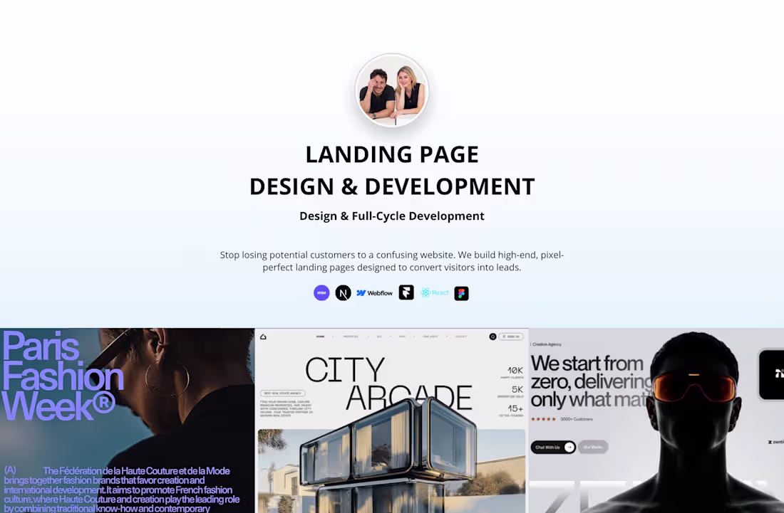 Cover image for Bespoke Landing Page: Design & Full-Cycle Development