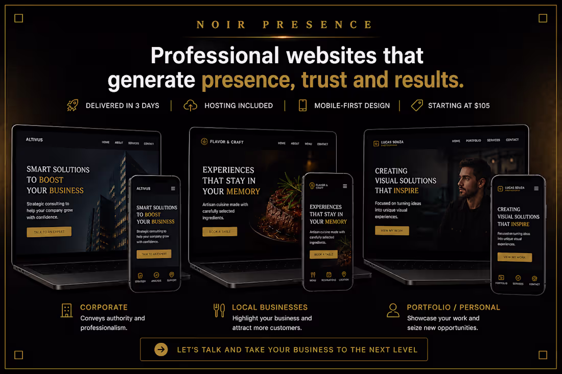 Cover image for HTML Landing Page for Local Business — 3-Day Delivery