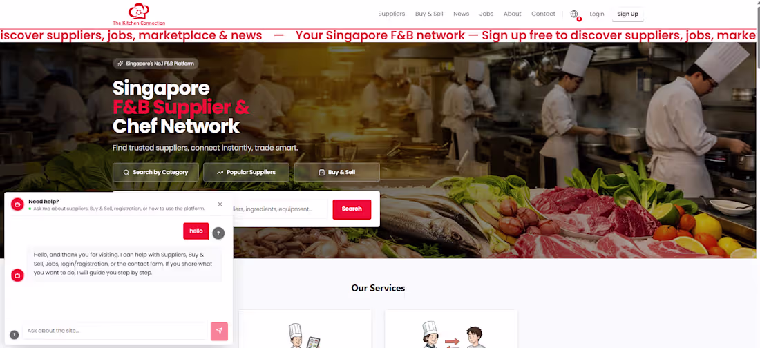 Cover image for Singapore F&B network