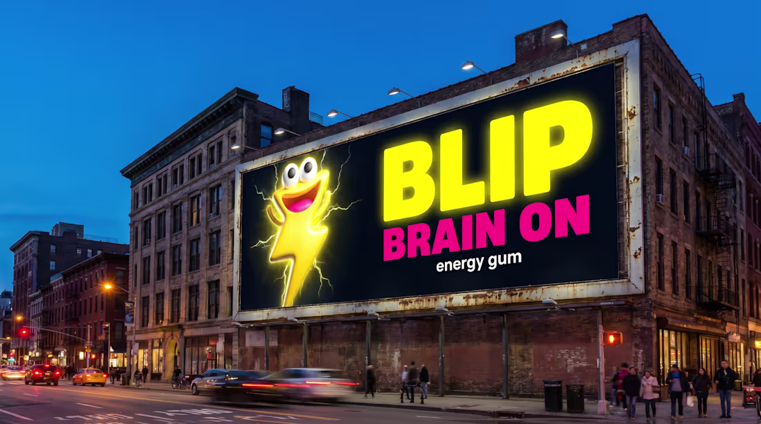Cover image for BLIP: Mascot System for a Fictional Energy Gum Brand